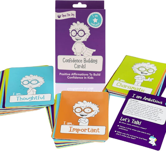 Colourful Confidence Booster Cards, Learn About Confidence, Educational Flashards for Confidence, Learn Your Emotions, Ages 4+