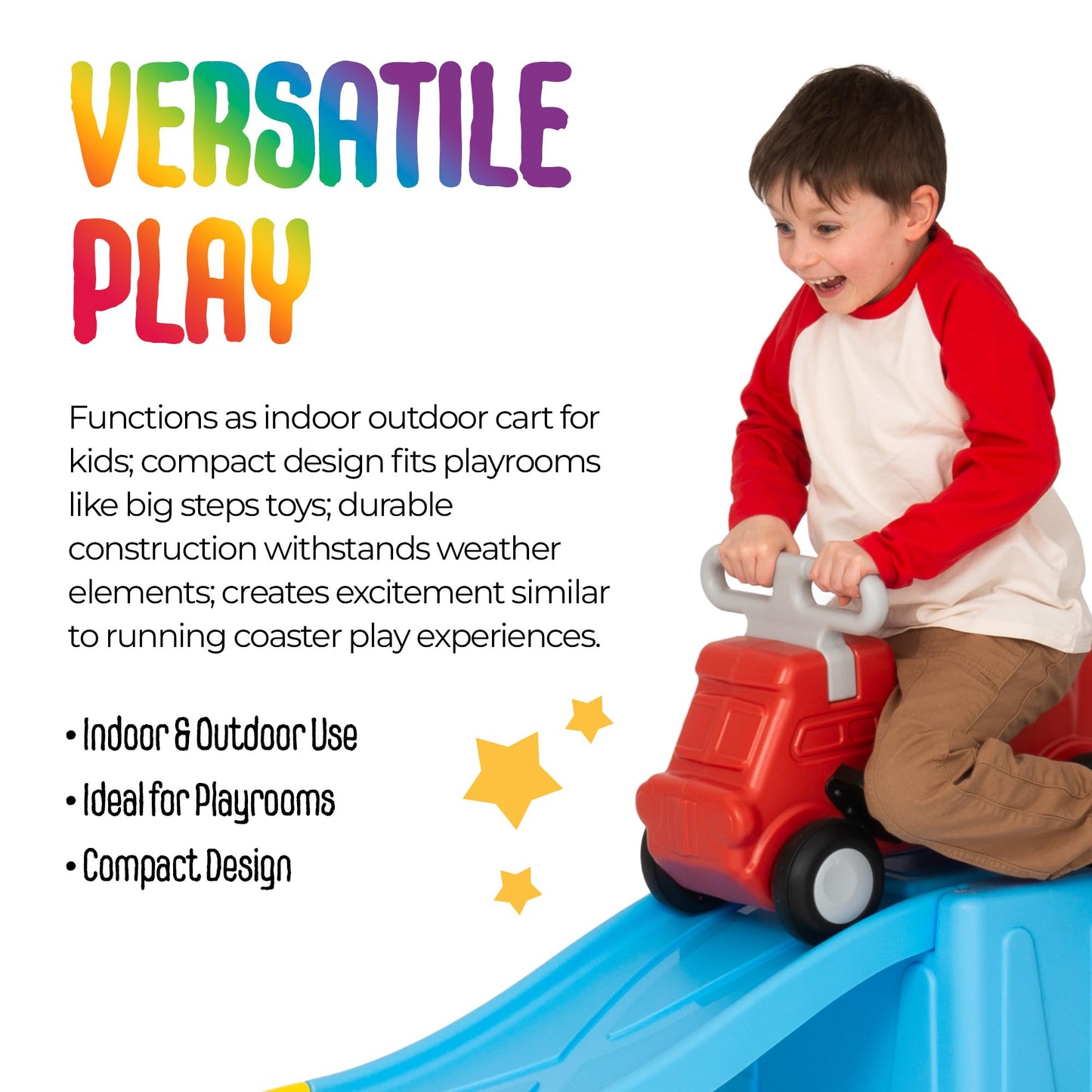 MagicMeadow Roller Coaster Toy for Toddlers | Blue, Red & Yellow
