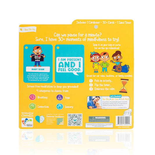 Open The Joy Mindful Minute Cards for Kids - Mindfulness Activities, Stress Relief, Emotional Regulation Tools, and Calming Strategies - Ages 4 and Up