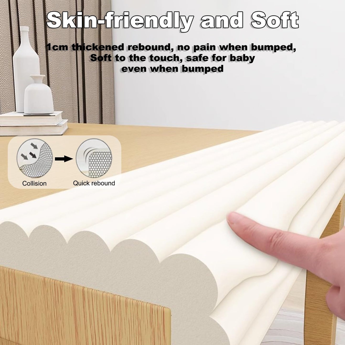 Padded Wall Panels Self-Adhesive, 3D Anti Collision Wall Padding for Kids Autism - DIY Peel and Stick on Headboard Panels for Bedroom, Tatami, Nursery, Decorative Wall Cushion(White,20x200cm)