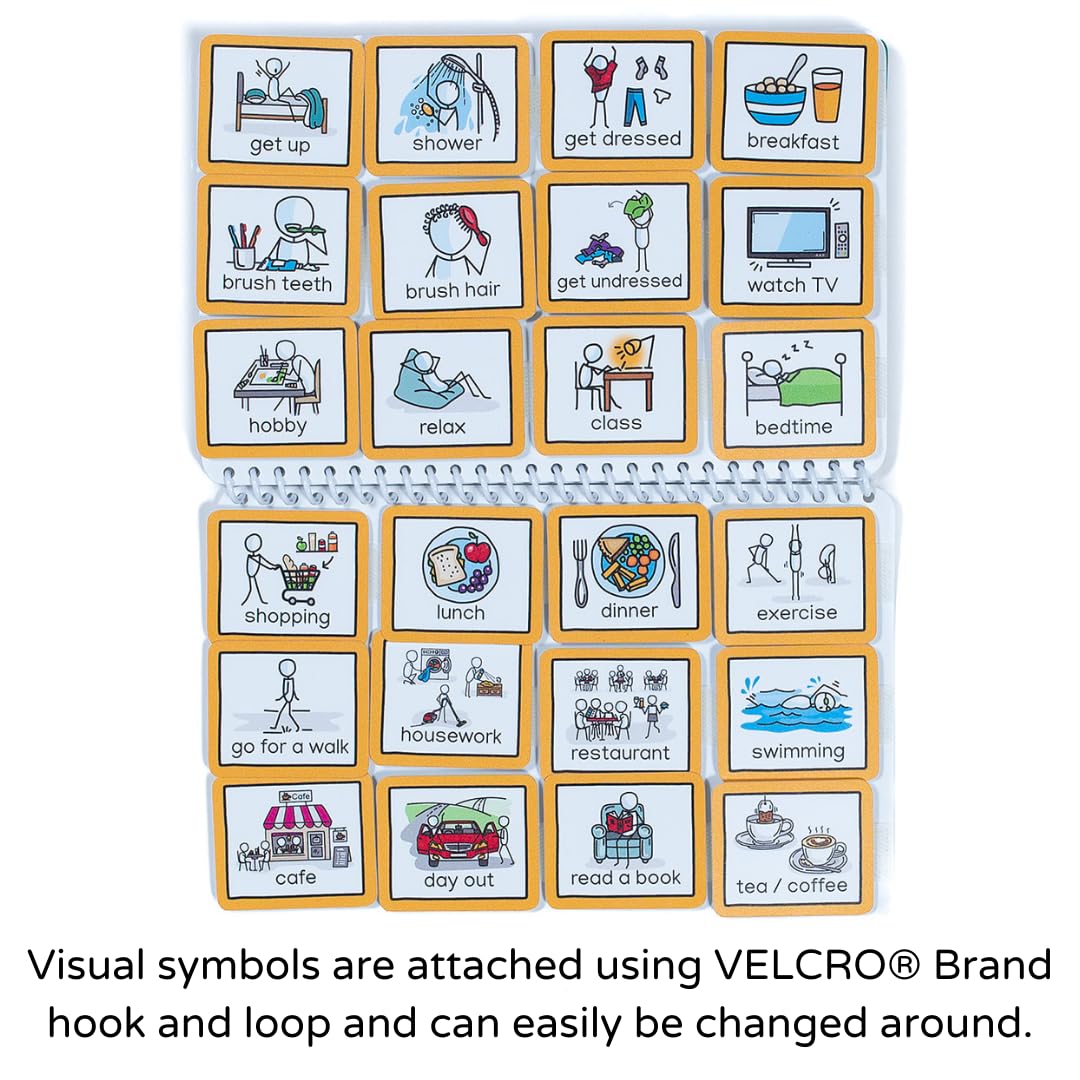 Visual Planner by Create Visual Aids Weekly Planner & Daily Planner for Adults with Visual Symbols for dementia, autism, visual timetable