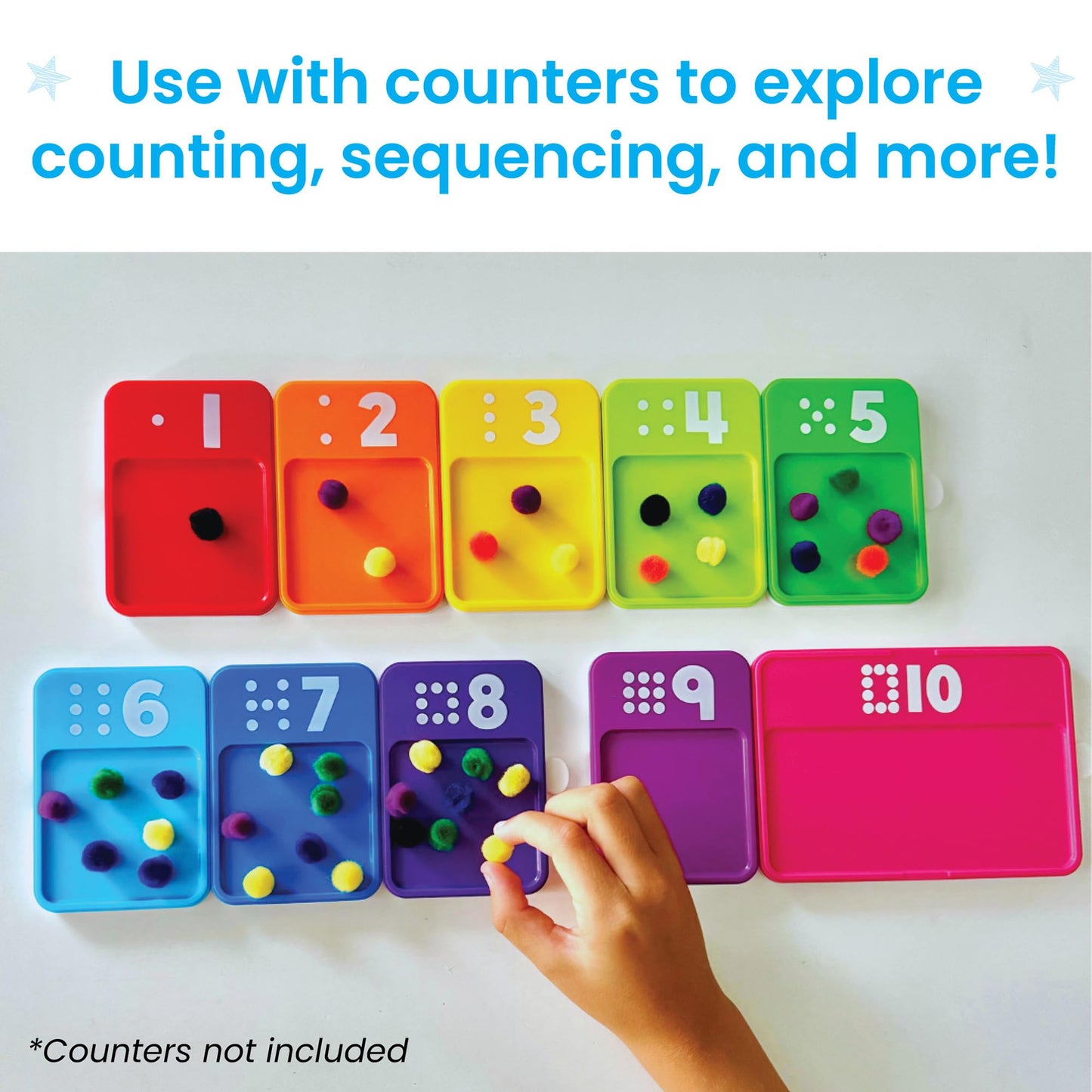 Learning Resources Sensory Number Trays, Educational Toys for 3+ Year Olds, Finger Tracing Board to Learn Maths, Number Tracing, Count from 1-10, Classroom Resources