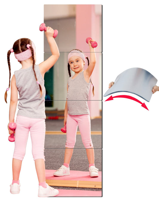 Kids Safety Unbreakable Mirror Extra Thick1/8 56"x14",Acrylic shatterproof Mirrors, Non-Glass Cheap Body Mirror Home Gym Mirrors Full Length Wall, Bedroom Wall-Mounted Door Mirror