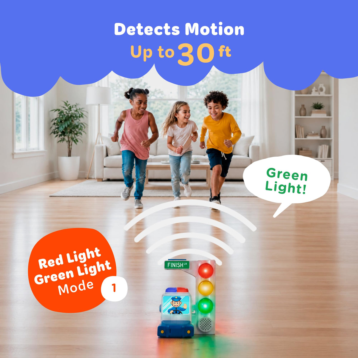 Move2Play, Red Light Green Light Game with Motion Sensing | Family Fun & Birthday Party Games | Gift for Kids, Preschool Ages 3, 4, 5, 6, 7+ Year Olds | Travel, Indoor, Outdoor
