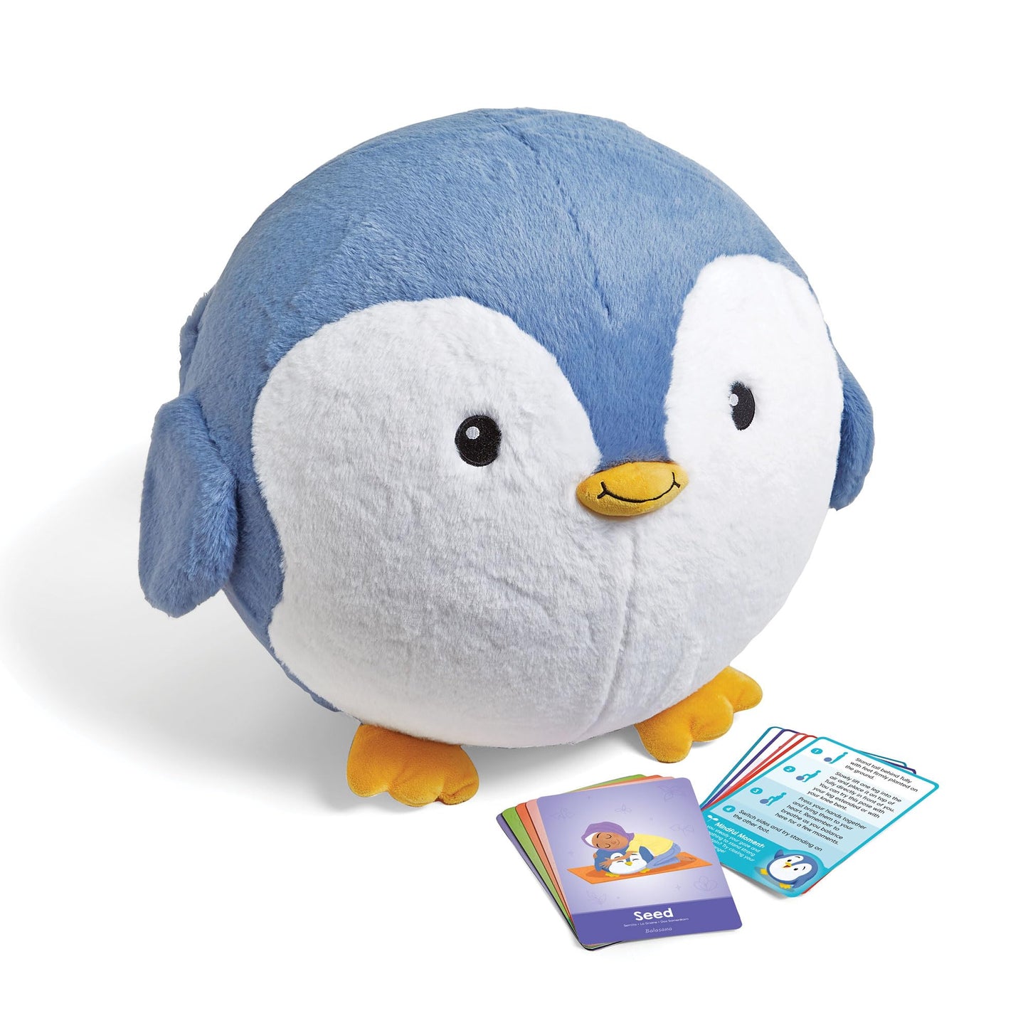 hand2mind Penguin BubblePlush Yoga Ball Buddy, Yoga for Kids, Calming Corner for Elementary Students, Kids Exercise Equipment, Active Play for Ages 3 and Up