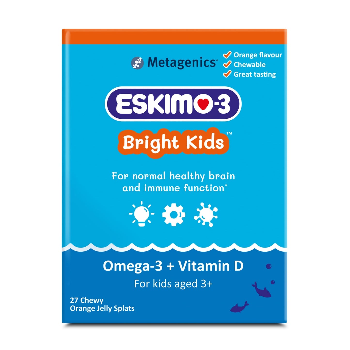 Eskimo-3 Bright Kids Fish Oil by Metagenics - Jelly Splats, 27 Servings