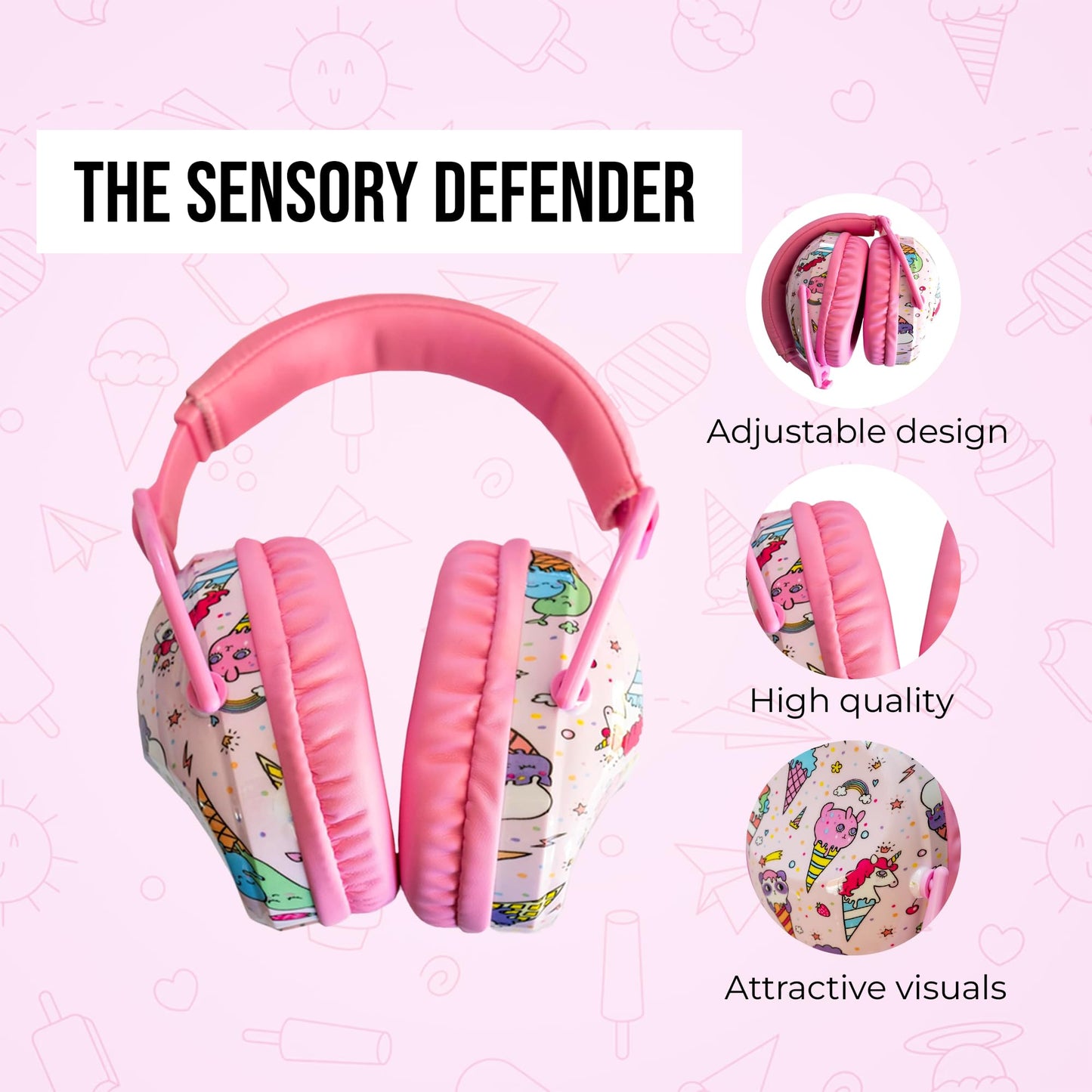Sensory Junction Ear Defenders Noise-Cancelling Ear Protection with Extra Soft Adjustable
