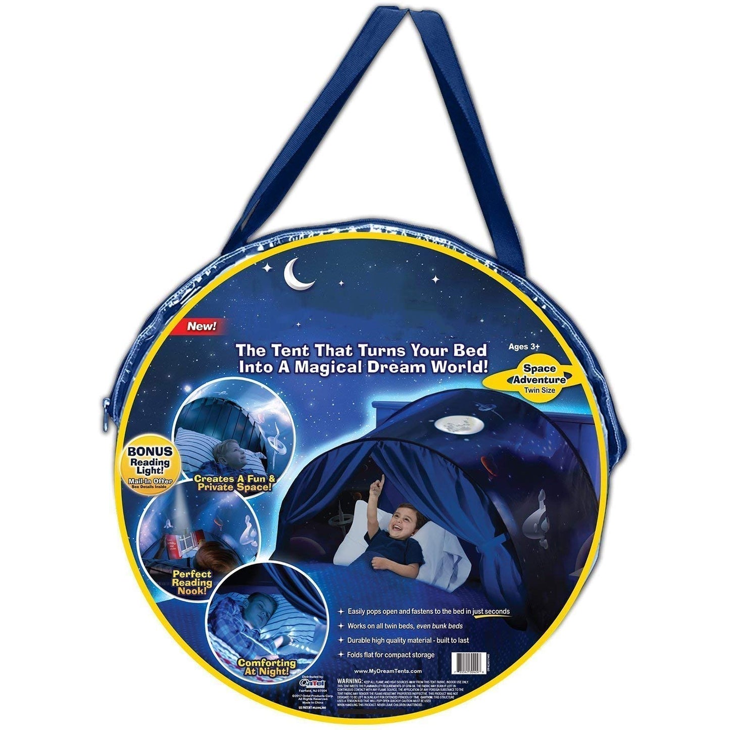 Bed Tents For Girls Boys,Pop Up Tents For Kids With Light,Kids Dream Bed Tent,Sleep Tent,Children's Playrooms,Christmas Birthday Gifts (Space)