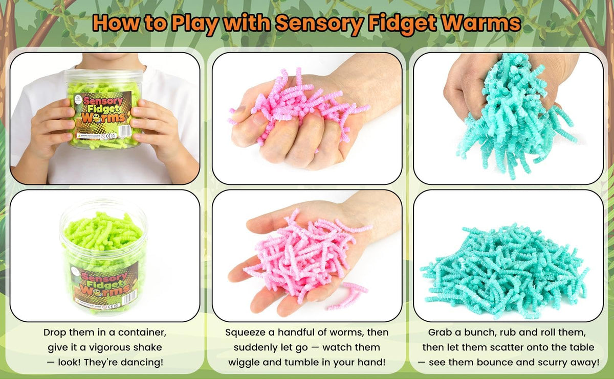 Sensory Junction Sensory Fidget Worms - Sensory Play - Stress Anxiety Toy