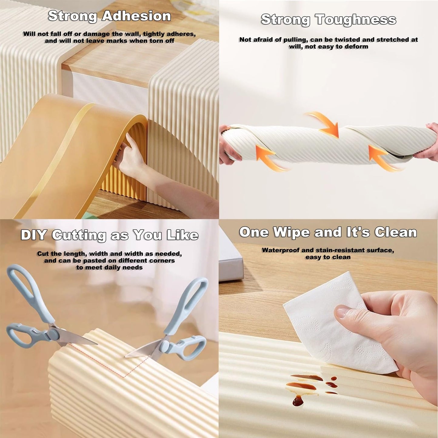 Padded Wall Panels Self-Adhesive, 3D Anti Collision Wall Padding for Kids Autism - DIY Peel and Stick on Headboard Panels for Bedroom, Tatami, Nursery, Decorative Wall Cushion(White,20x200cm)