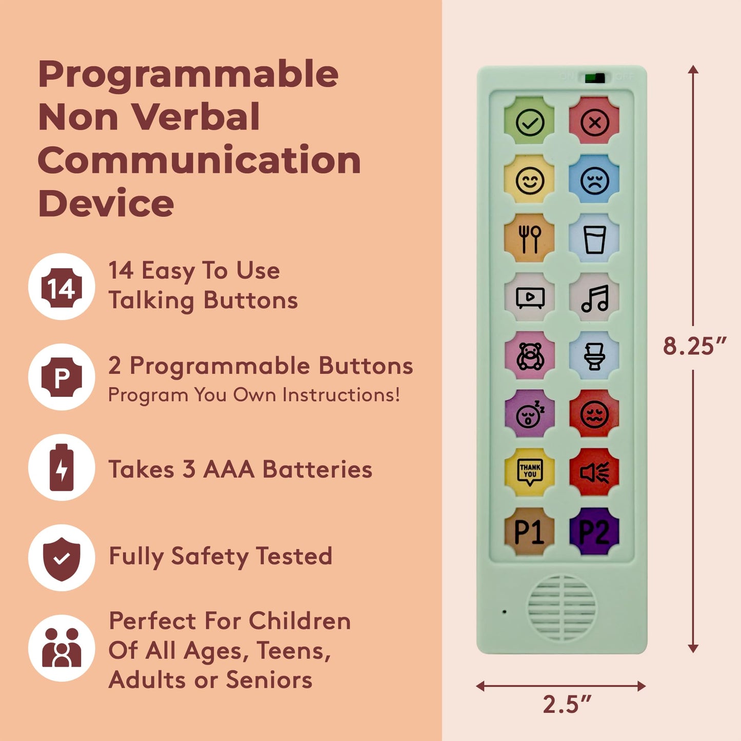 AAC Communication Device for Speech Therapy, Non Verbal Autism & Stroke Rehab.