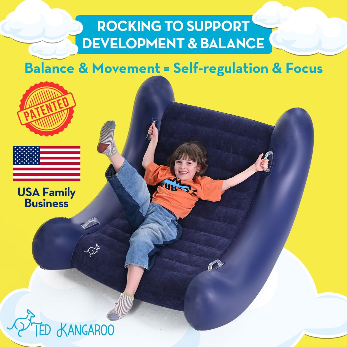 TED KANGAROO Sensory Chair for Kids, AIR Cloud Rocker