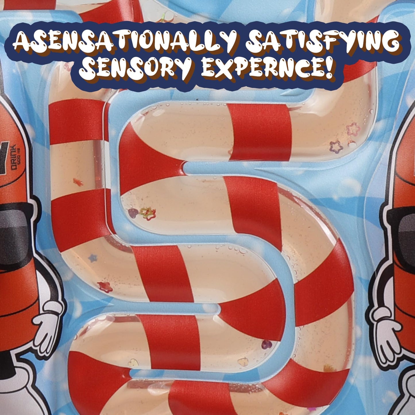 Squeeze Sensory Tubes Fidget Toys,Squeezable Sensory Boards,Squishy Sensory Tubes Filled with Colorful Goo,Glitter and Beads,Non-Toxic,No-Mess,Squeezable Fidget,Stress & Anxiety Relief