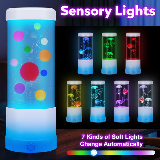 Sensory Toys for Autism, 3 in 1 Sensory Lights with 7 Color, Night Light for Kids, Autism Sensory Equipment