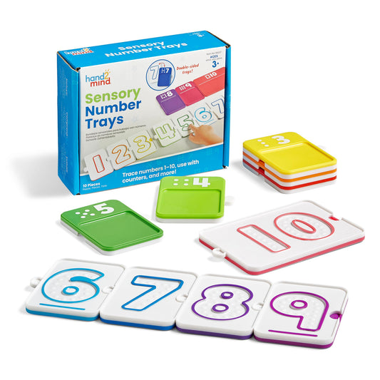 Learning Resources Sensory Number Trays, Educational Toys for 3+ Year Olds, Finger Tracing Board to Learn Maths, Number Tracing, Count from 1-10, Classroom Resources
