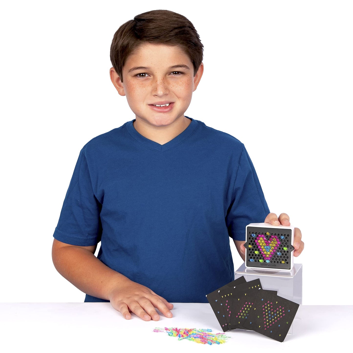 Basic Fun Lite-Brite | Mini | Light Up Drawing Board, LED Board with Colours, Light Up Toys for Creative Play, Glow Art Neon Effect Drawing Board, Light Toys for Kids Ages 4 02216