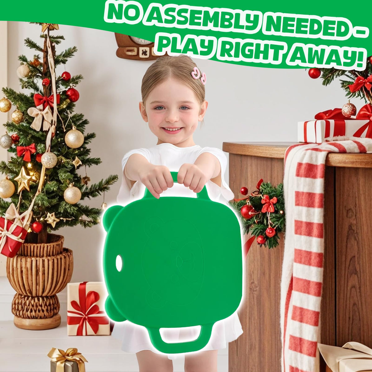 Kids Sitting Scooter Board with Handle, Sensory Scooter for Gym Play,for 3+