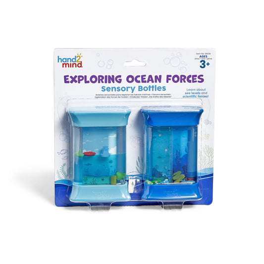 Learning Resources Exploring Ocean Forces Sensory Tubes, Sensory Toys, Ages 3+, Calming Fidget, 2 Tubes
