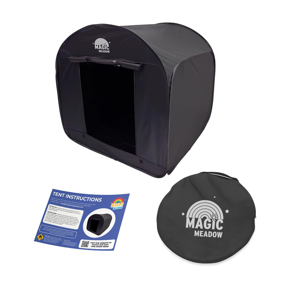 MagicMeadow Sensory Large Pop-Up Blackout Tent | 120cm x 120cm x 120cm