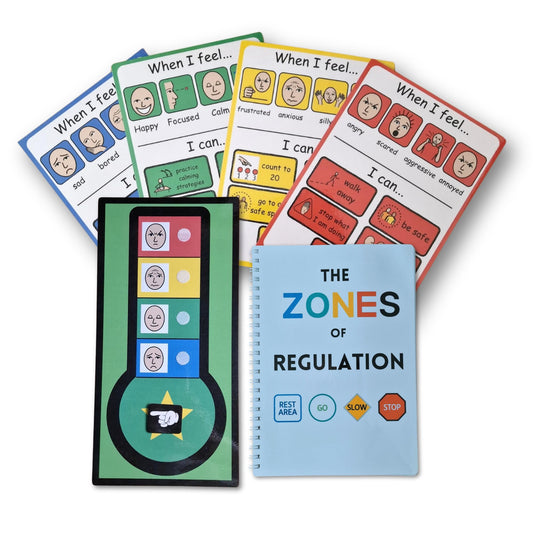 The 'Zone's Of Regulation' Bundle - includes Booklet, Posters and Thermometer - Visual Communication, Autism SEN, now and next PECs