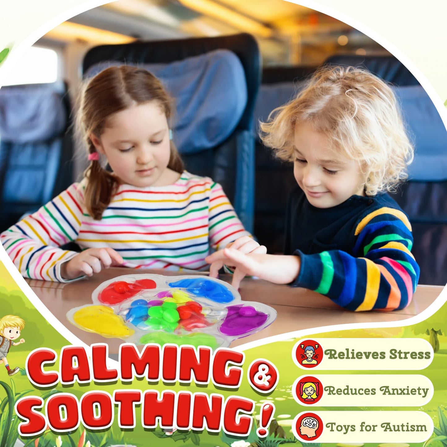 Colour Sorting Toys for Toddlers 3-6 Year Old Toddler Sensory Fidget Toys for Autism Fine Motor Skills