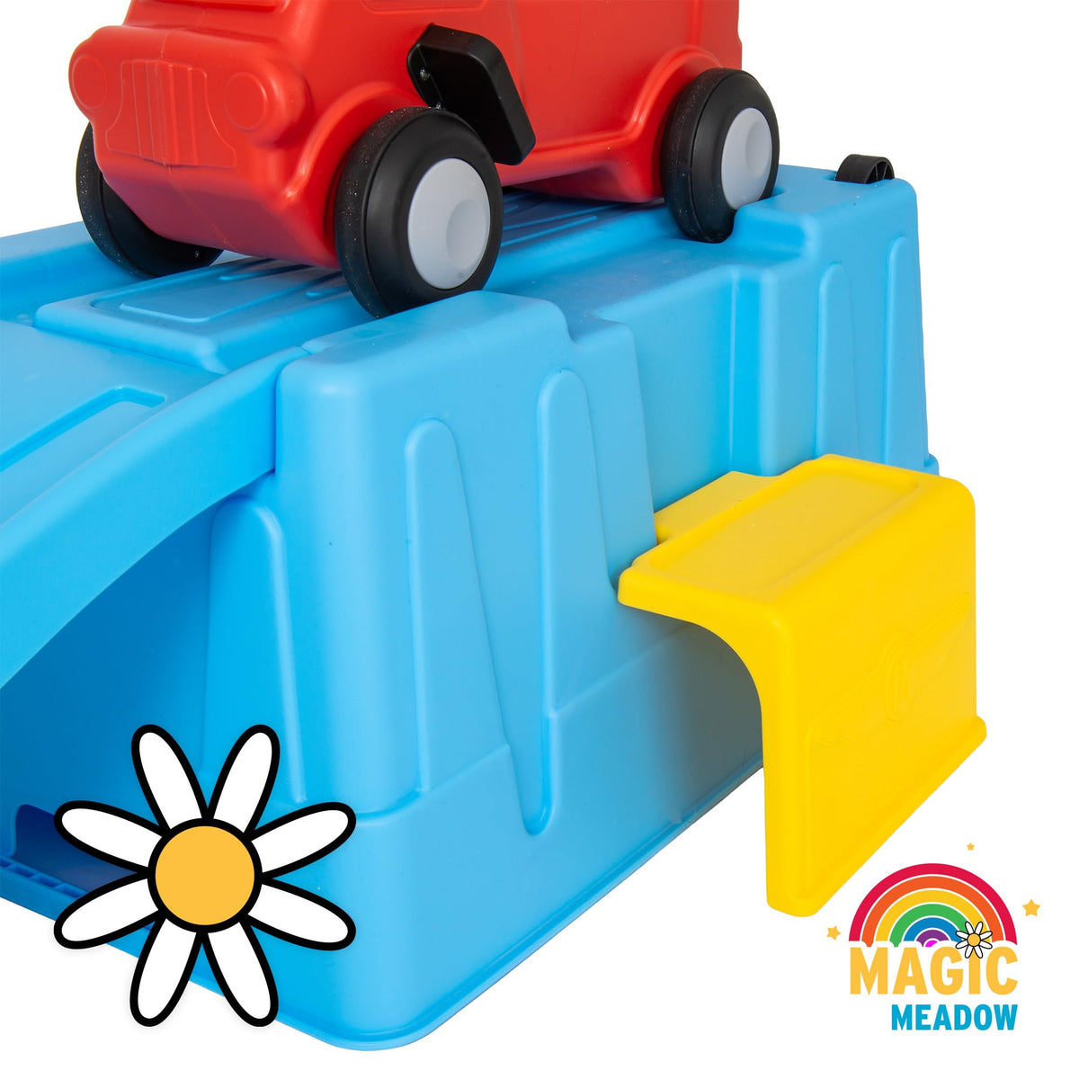 MagicMeadow Roller Coaster Toy for Toddlers | Blue, Red & Yellow