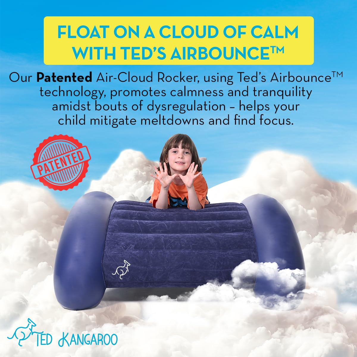 TED KANGAROO Sensory Chair for Kids, AIR Cloud Rocker