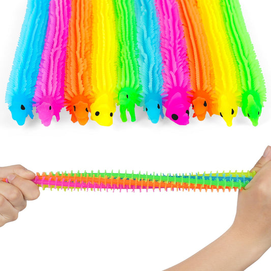 Ainiv 10PCS Sensory String Fidget Stretchy Toys, Colorful Dinosaur Sensory Stress Toys