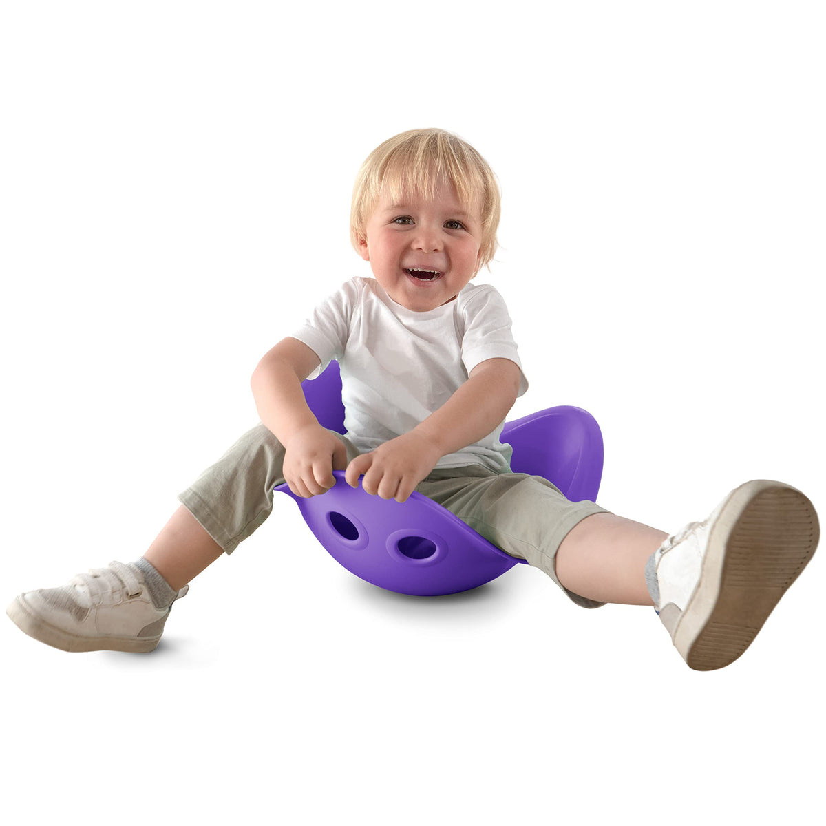 MOLUK Bilibo Open-Ended Sensory Toy for Toddlers & Kids, Swiss Design for Balance, Spinning & Imaginative Play, Durable Indoor & Outdoor Toddler Toy for Children Aged 2+, Purple