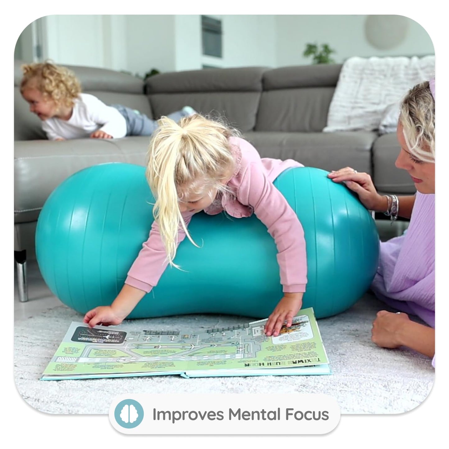 BABYGO® Peanut Ball for Kids Children | Autism Therapy Calming Development Activities