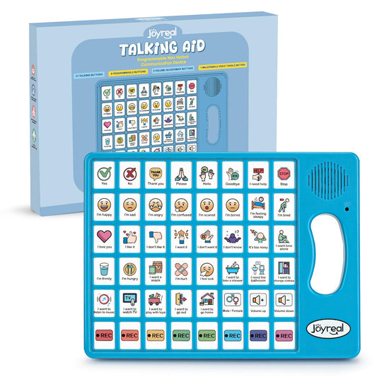 Joyreal AAC Device for Autism, Non Verbal Communication Tools for Speech Therapy & Stroke Rehab. Augmentative Alternative Communication Tablet, Autism Talking Aids with 8 Programmable Buttons