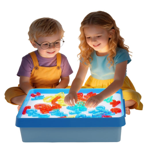Yosamy Sensory Light Toys for Autism,LED Sensory Table with Manipulatives