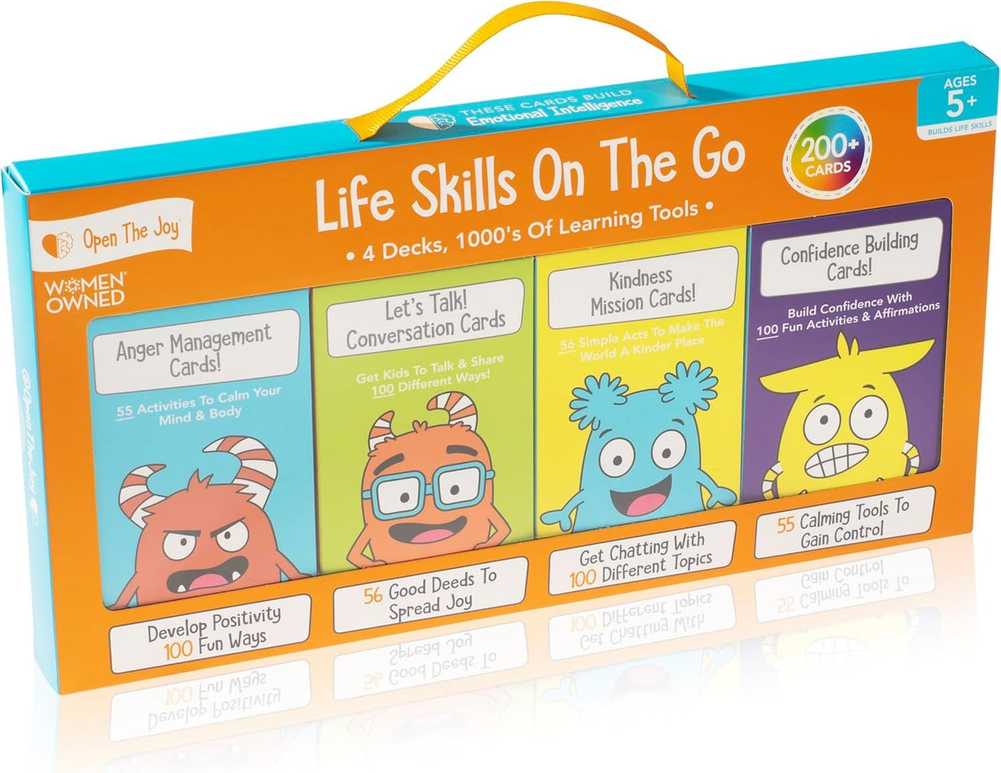 Colourful Life Skills On The Go, Learn About Life Skills, Educational Flashards for Life Skills, Travelling Games for Kids, Ages 4+