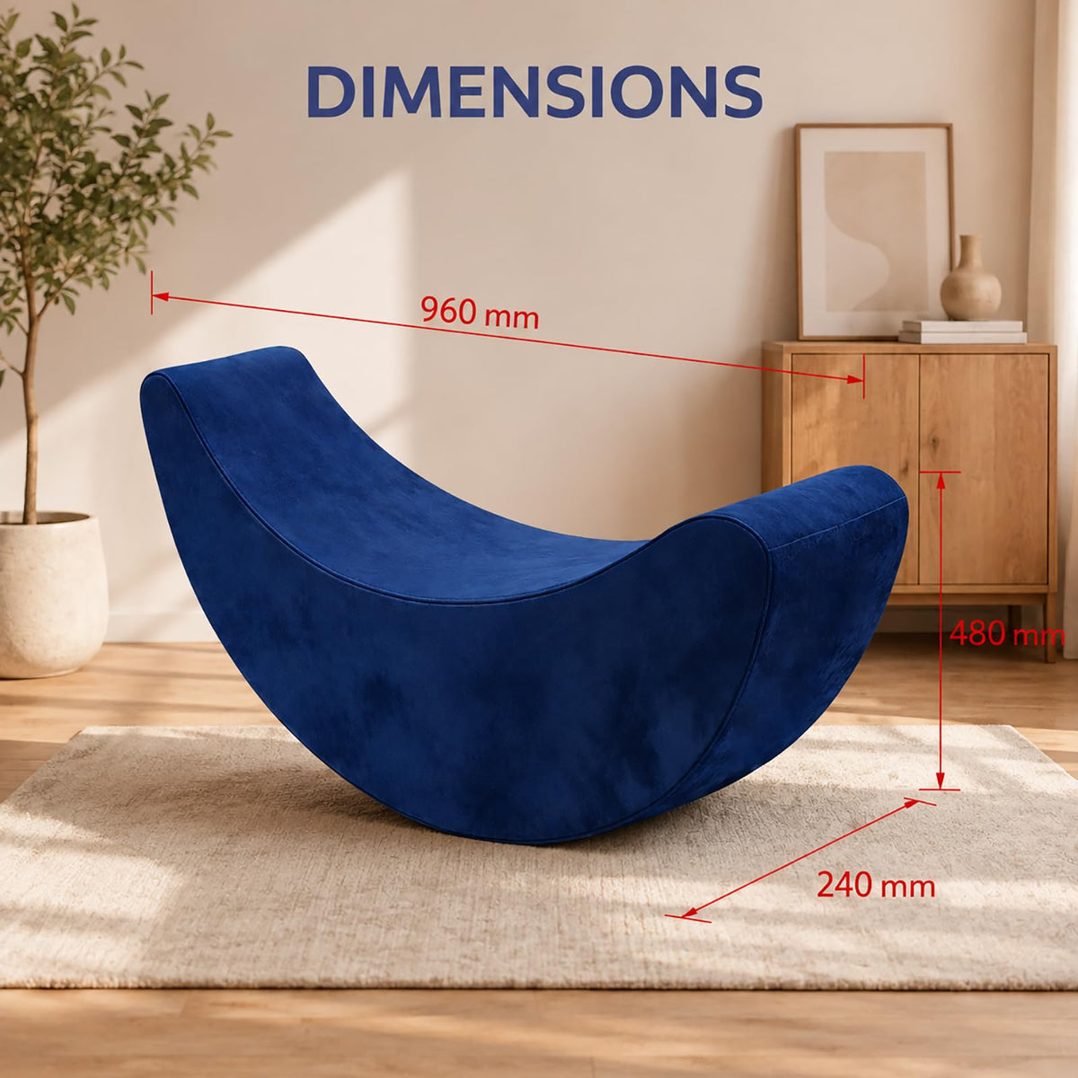 High-Density Foam Cushion Cloud Balance Sensory Rocking Chair for Kids