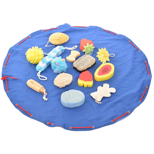 Playlearn Sensory Sponge Set - 14 Quality Sponges & Drawstring Bag Sensory Integration (Autism, ADHD, ASD, SEN)