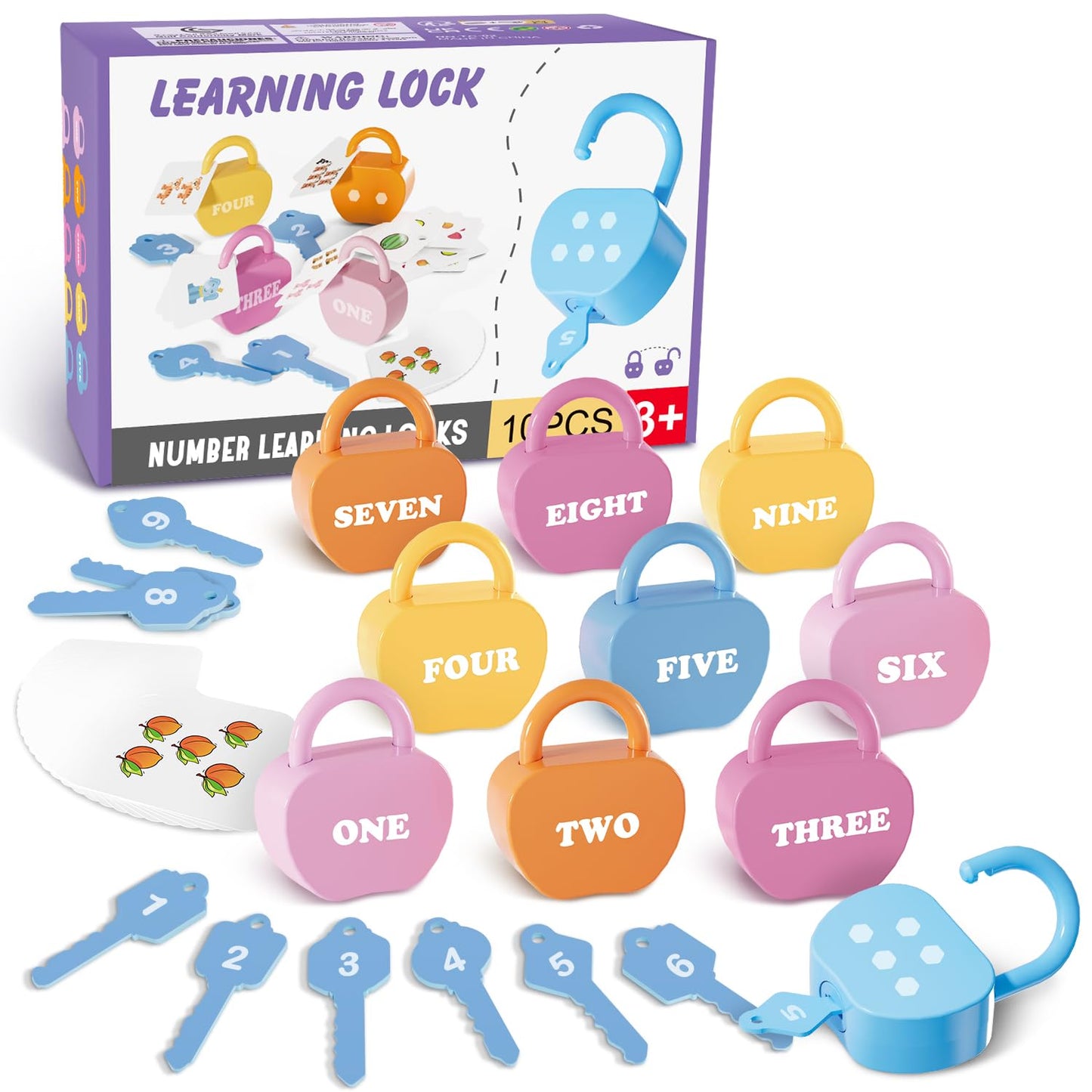 YYDeek 20PCS Locks and Key Toddler Toys, Number Counting Preschool Learning Activities, Kindergarten Classroom Must Haves