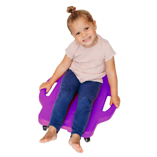 MagicMeadow Sensory Scooter Board | Autism Board for Motor Skills Enhancement, Autism Friendly, Toddler Scooter, Kids Scooter, 3+ Year Old, Scooter Boards for Kids Sensory | Purple