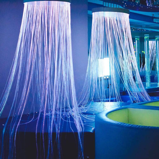 Sensory Fibre Optic Curtain Ring Including Fibres and Light Source