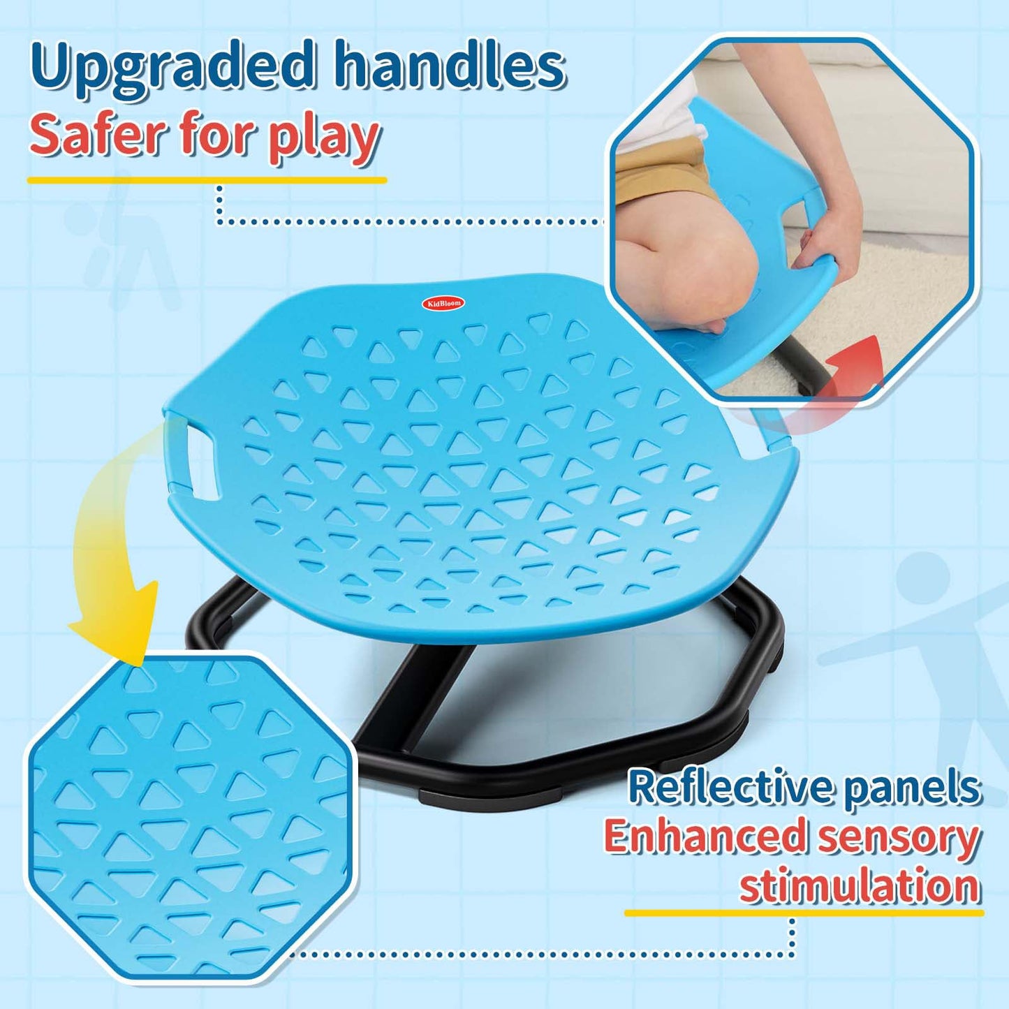 KidBloom Spinning Chair for Autism, Upgrade Handle Sensory Toys for Autism, Autism Sensory Equipment, Sit and Spin ADHD Sensory Chair