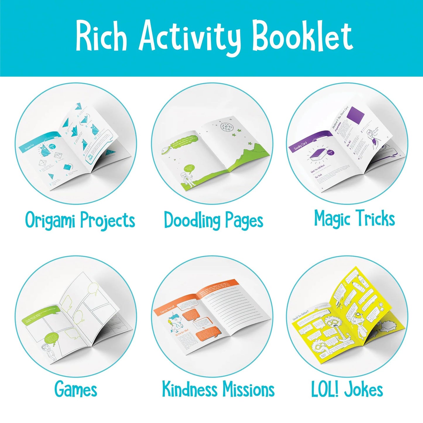 Feel Better Bag: Get Well Soon Kids Gifts Basket, 25+ Fun Activities, Playing Cards, Origami, Games, Clay Art, Magic Tricks - Great Gift for Kids After Surgery Ages 4+, Blue