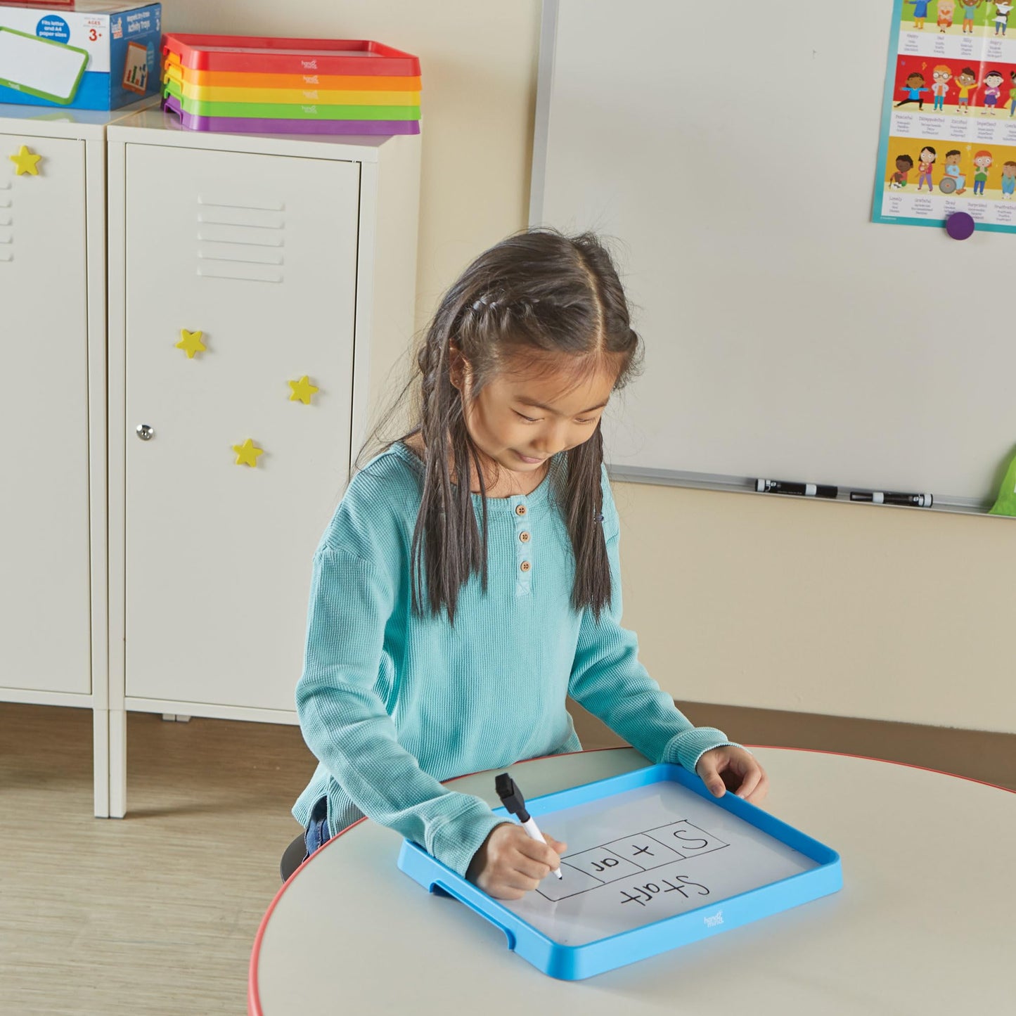 Learning Resources Magnetic Dry-Erase Activity Trays Set of 6, Ages 3+, A4 Paper Sized, Stackable Activity Trays, Whiteboards for Kids, Durable Multipurpose Activity Trays, Classroom Essentials