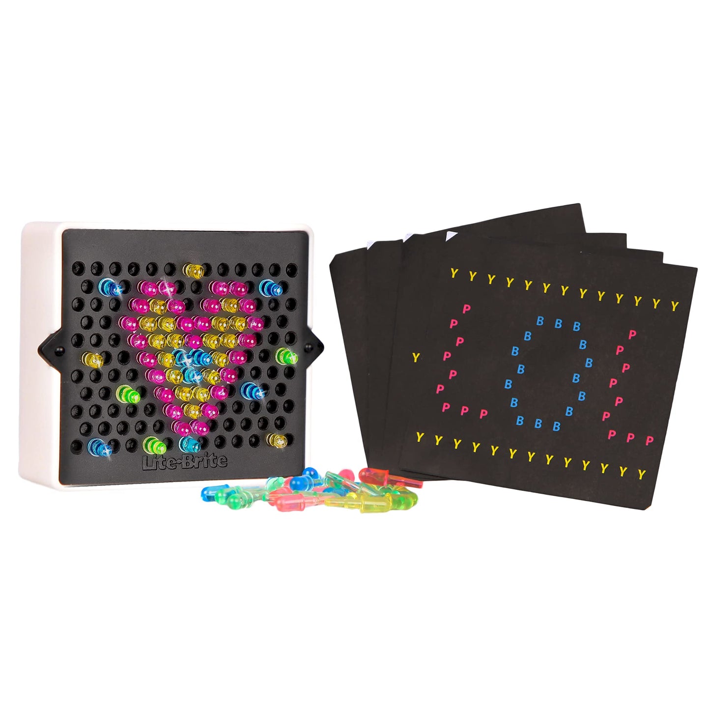 Basic Fun Lite-Brite | Mini | Light Up Drawing Board, LED Board with Colours, Light Up Toys for Creative Play, Glow Art Neon Effect Drawing Board, Light Toys for Kids Ages 4 02216