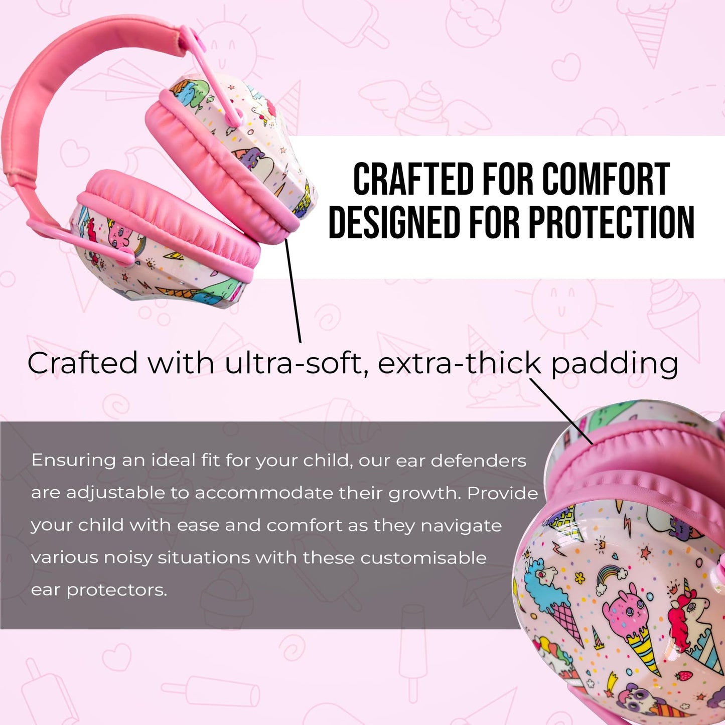 Sensory Junction Ear Defenders Noise-Cancelling Ear Protection with Extra Soft Adjustable