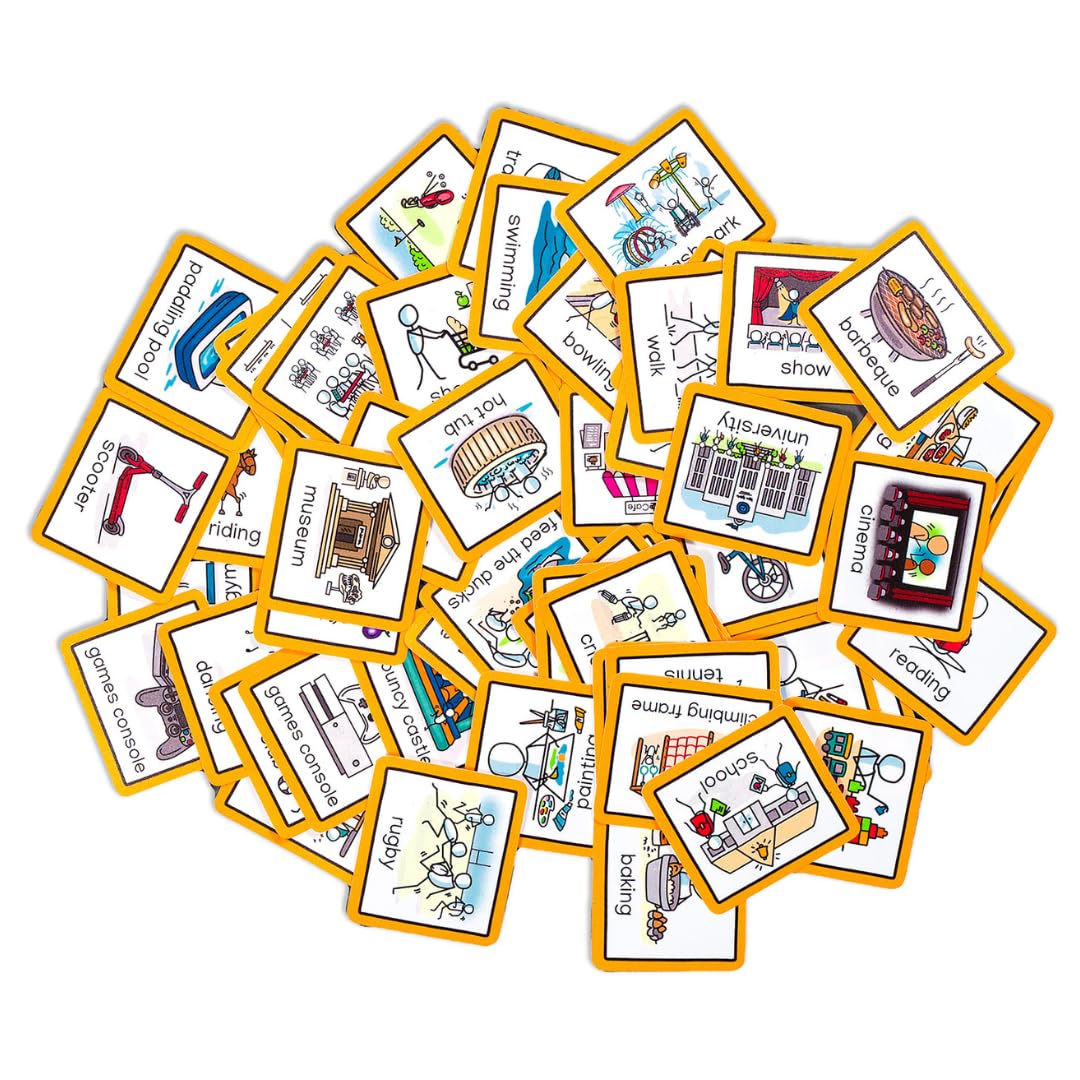 Visual Aids Visual Symbols Pecs Cards to support communication, routine & transition for autism, send, adhd, down's syndrome, learning difficulties. (Activities and Places - Standard)