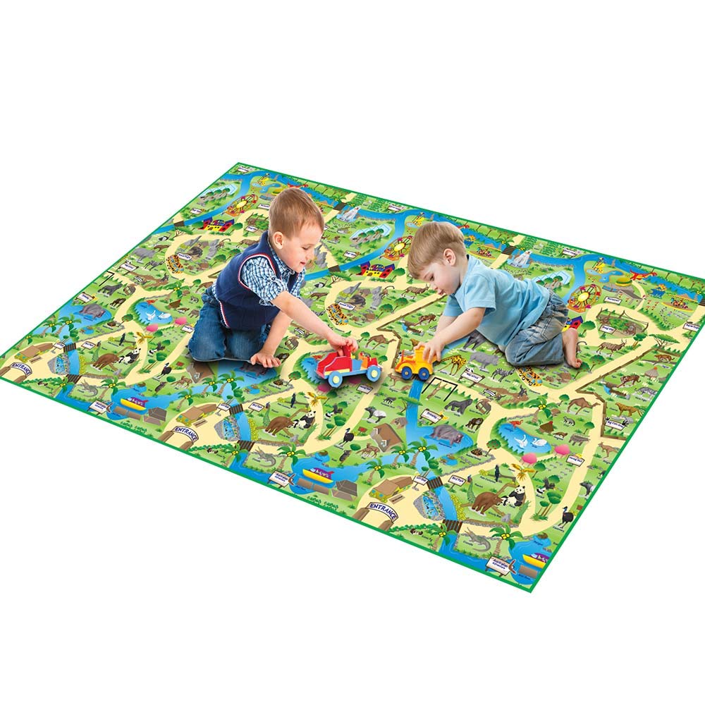 EDUK8 Worldwide Limited Children's Padded Play Mat - Wipe Clean & Water Resistant for Use Indoors & Outdoors, 120 x 100 cm, Great for Education & Play (120 x 200 cm, Zoo)