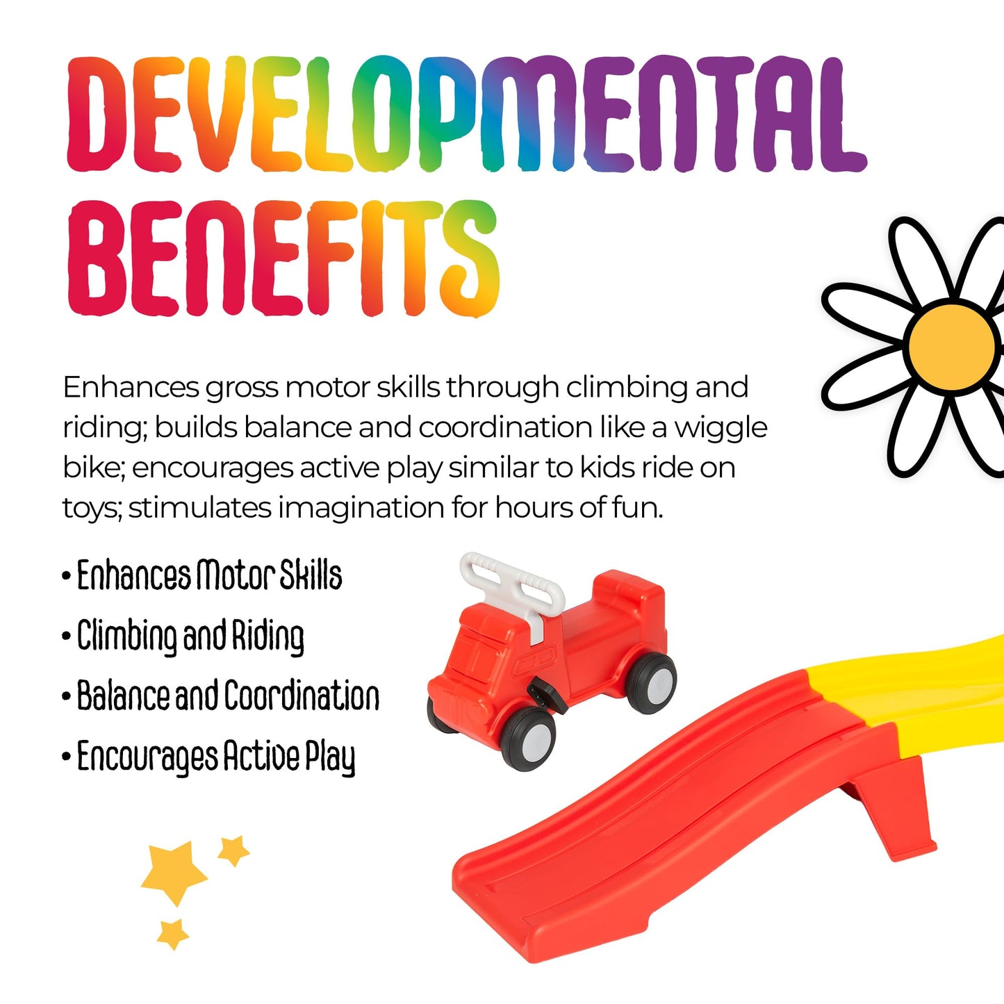 MagicMeadow Roller Coaster Toy for Toddlers | Blue, Red & Yellow