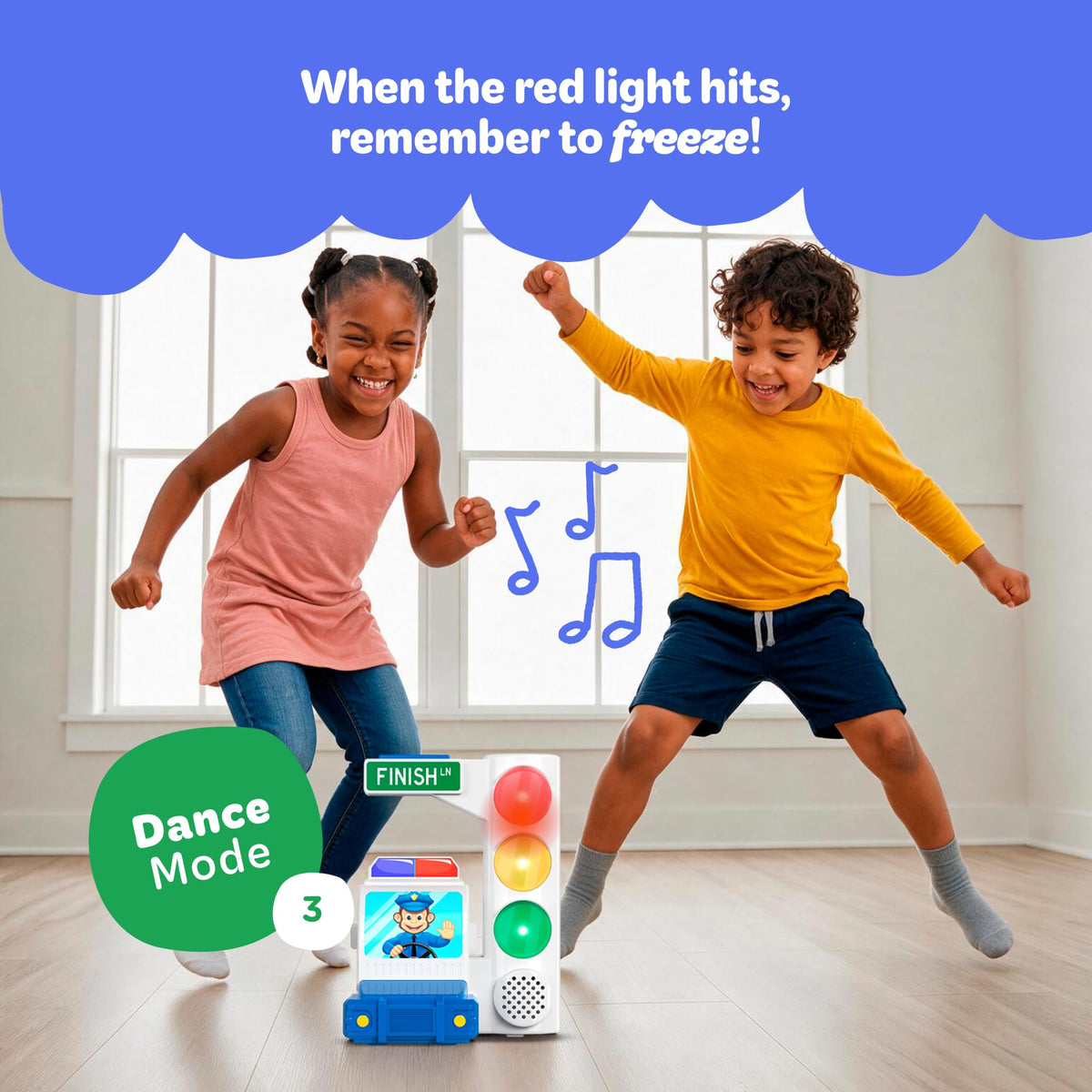 Move2Play, Red Light Green Light Game with Motion Sensing | Family Fun & Birthday Party Games | Gift for Kids, Preschool Ages 3, 4, 5, 6, 7+ Year Olds | Travel, Indoor, Outdoor