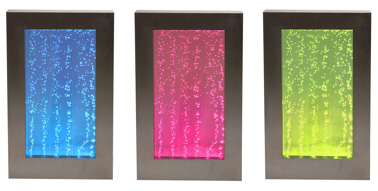 Primrose 95cm Hanging Portrait Bubble Water Wall with Colour Changing RGB LEDs with Included Remote Control