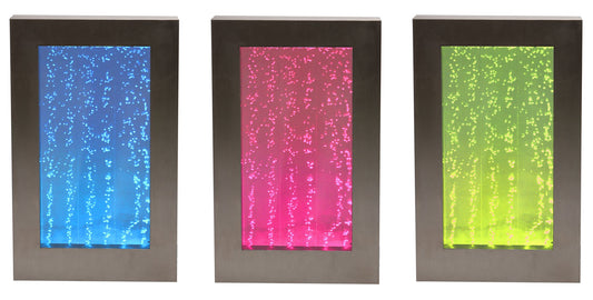 Primrose 95cm Hanging Portrait Bubble Water Wall with Colour Changing RGB LEDs with Included Remote Control