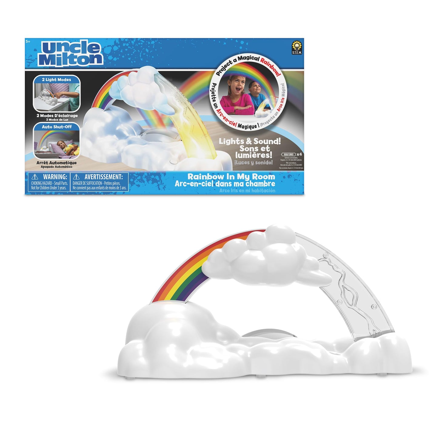 Uncle Milton Rainbow in My Room 2.0 - Kids Educational Toy With Light Projector and Sound Effects, Watch Rainstorm Transform, Ages 5+, Basic Fun 14998